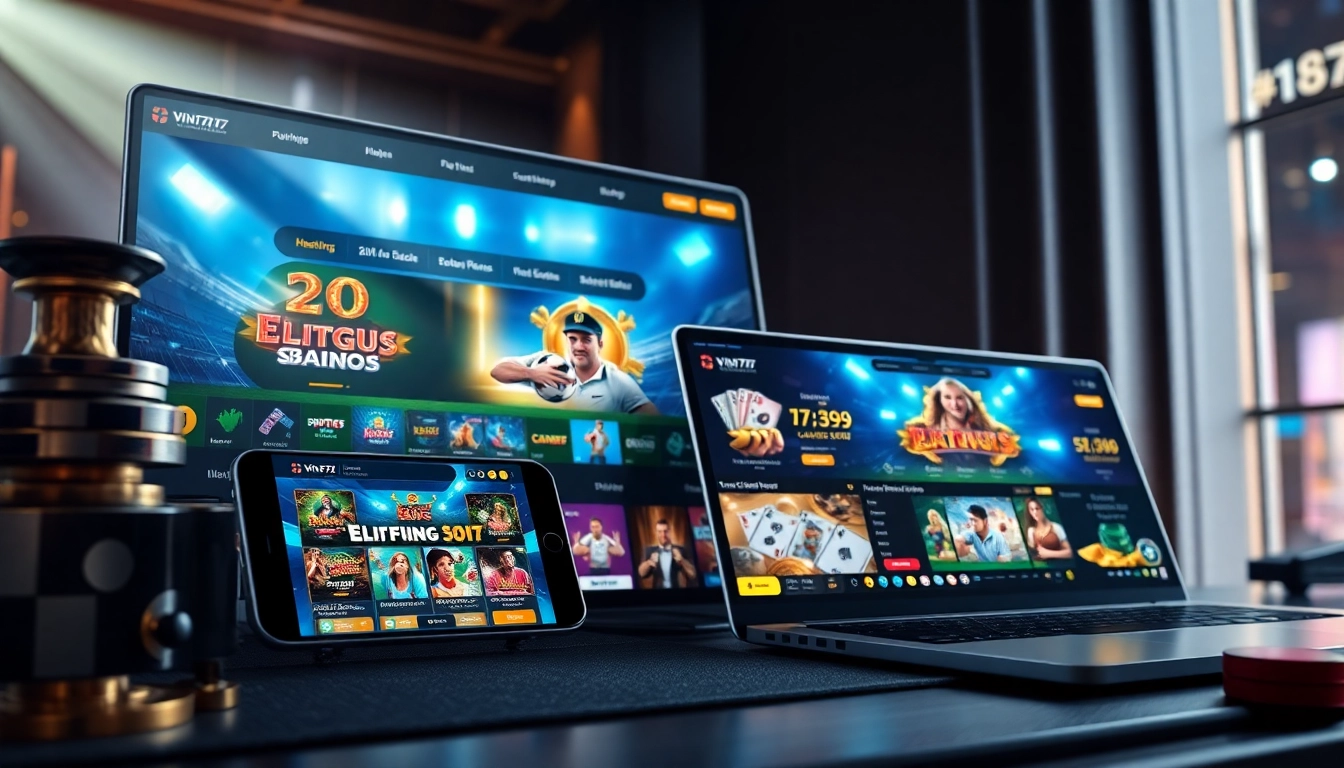 Exciting online gambling interface featuring vin777.gb.net showcasing casino games and betting options.