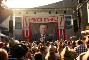 Enjoy the vibrant atmosphere of the Johnny Cash Birthday Bash, celebrating at johnnycashbirthday.com.