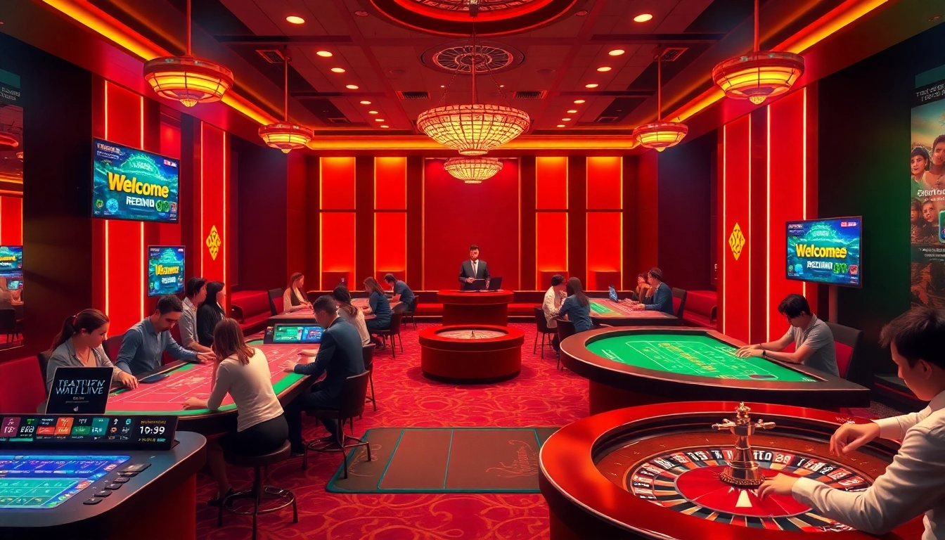 Exciting casino scene at winvn88.live showcasing players engaged in gaming.