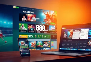 Engaging online betting interface featuring 888b.bet with user-friendly navigation and vibrant game graphics.