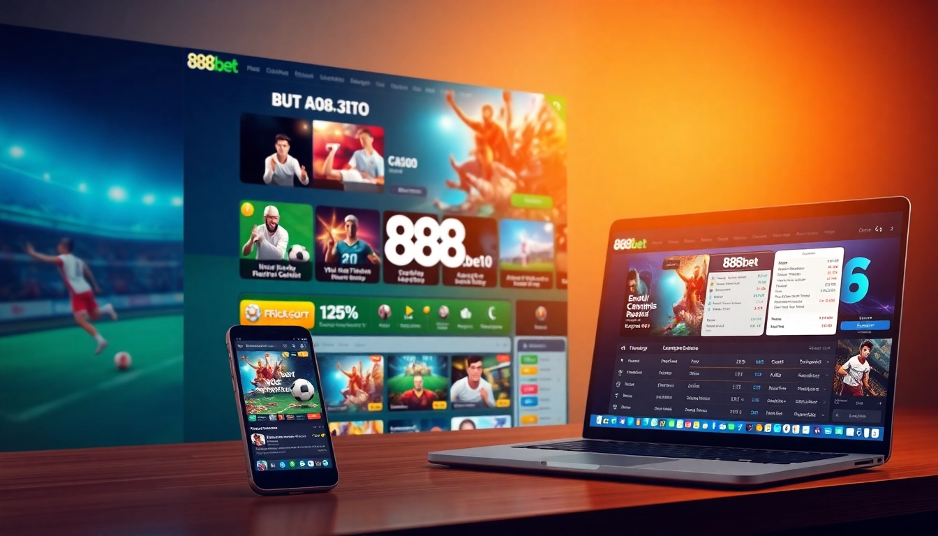Engaging online betting interface featuring 888b.bet with user-friendly navigation and vibrant game graphics.