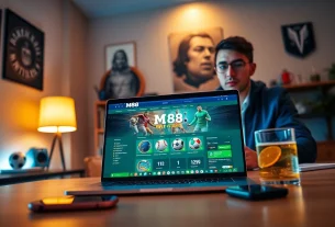 M88.com.mx showcases an engaging online betting experience in a modern home office setting.