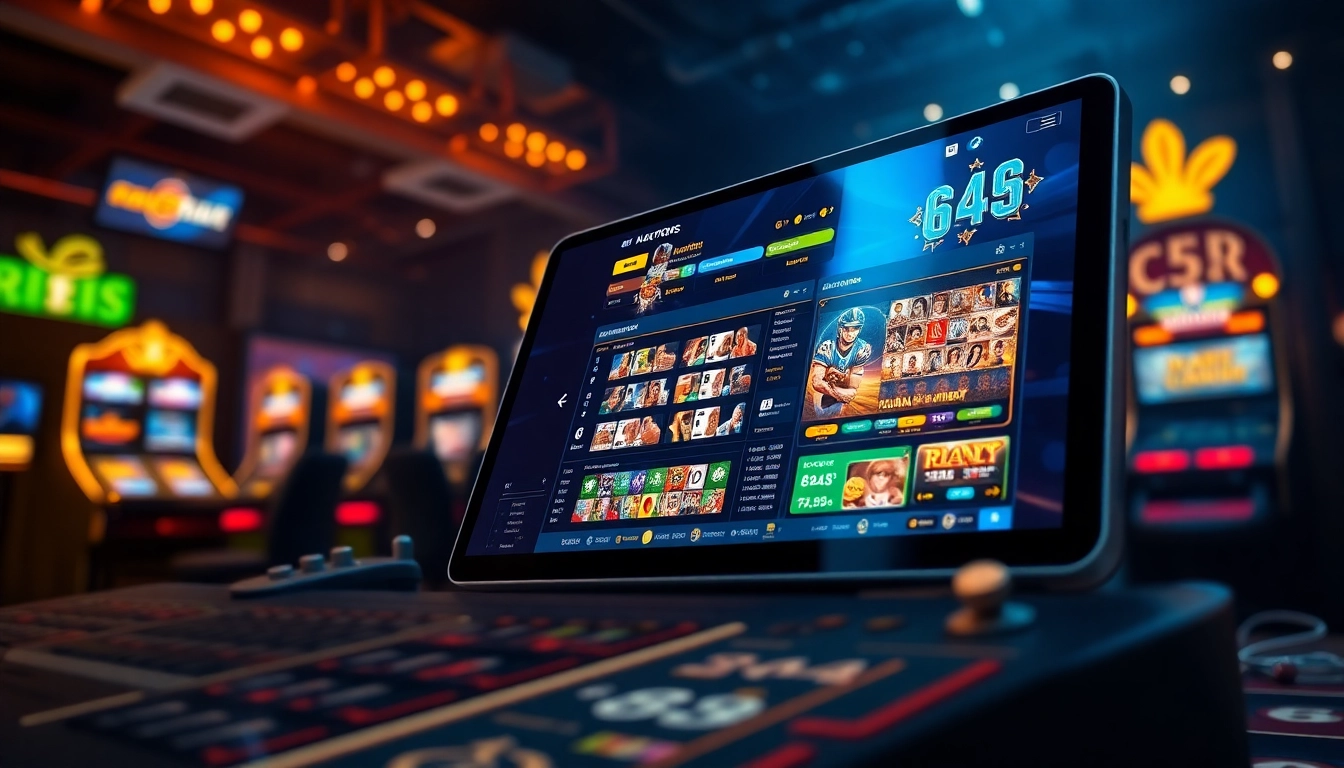 Exciting gaming scene at nhà cái bl555 showcasing vibrant slot machines and interactive betting interfaces.