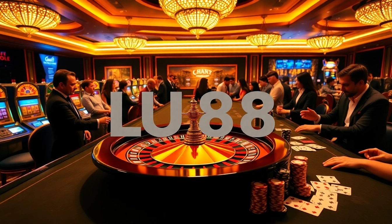 Players winning at UU88 while enjoying poker and roulette in a luxurious casino setting.